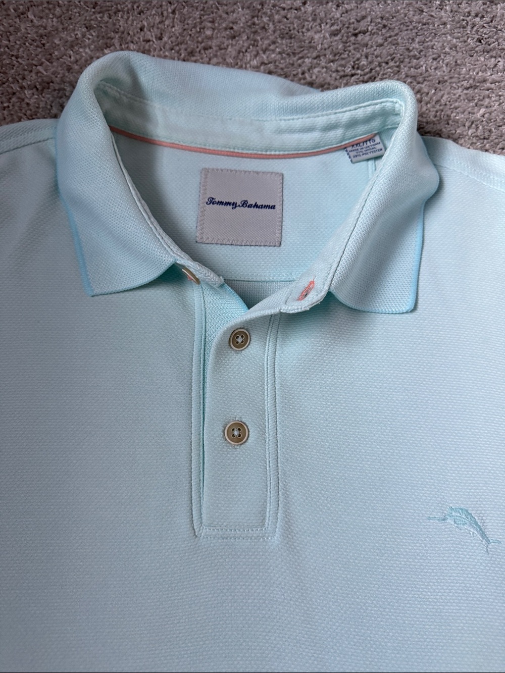 Tommy Bahama Light Mint Green Short-Sleeve Polo Shirt